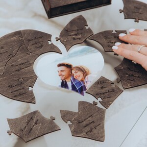 12 Reasons Why I Love You Wedding Gift Wooden Puzzle Christmas Anniversary Gift For Him Her Birthday Engagement Gift Personalized Frame