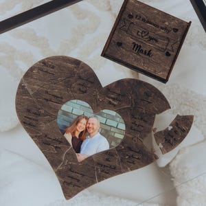 12 Reasons Why I Love You Wedding Gift Wooden Puzzle Christmas Anniversary Gift For Him Her Birthday Engagement Gift Personalized Frame