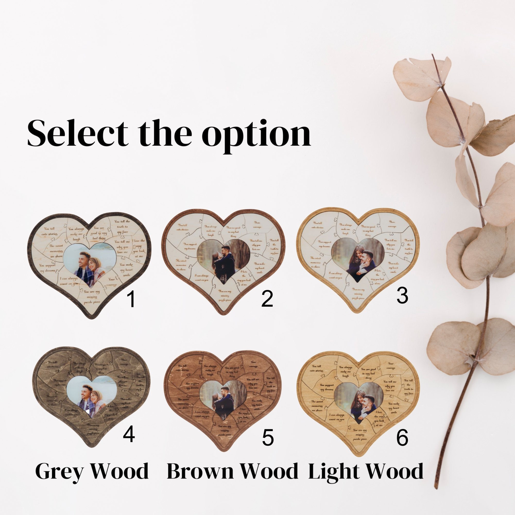 12 Reasons Why I Love You Unique Wooden Puzzle Wedding Gift