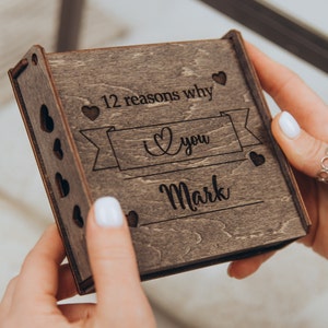 12 Reasons Why I Love You Unique Puzzle Anniversary Gift Birthday Gift Wedding Engagement Couple Gift Personalized Frame Valentine Gift
