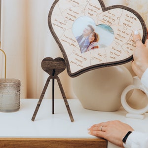 12 Reasons Why I Love You Personalized Frame Unique Wooden Puzzle Wedding Anniversary Birthday Engagement Gift  Memory Gift