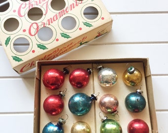 vintage miniature christmas tree ornaments box holiday tree decor glass - Miniature Christmas Tree Ornaments vintage miniature christmas tree ornaments box holiday tree decor glass - Miniature Christmas Tree Ornaments