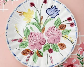 Vintage Blue Ridge Southern Pottery Dinner Plate Waltz Time