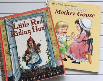 Little Golden Book Little Red Riding Hood 1948 Mother Goose 1961