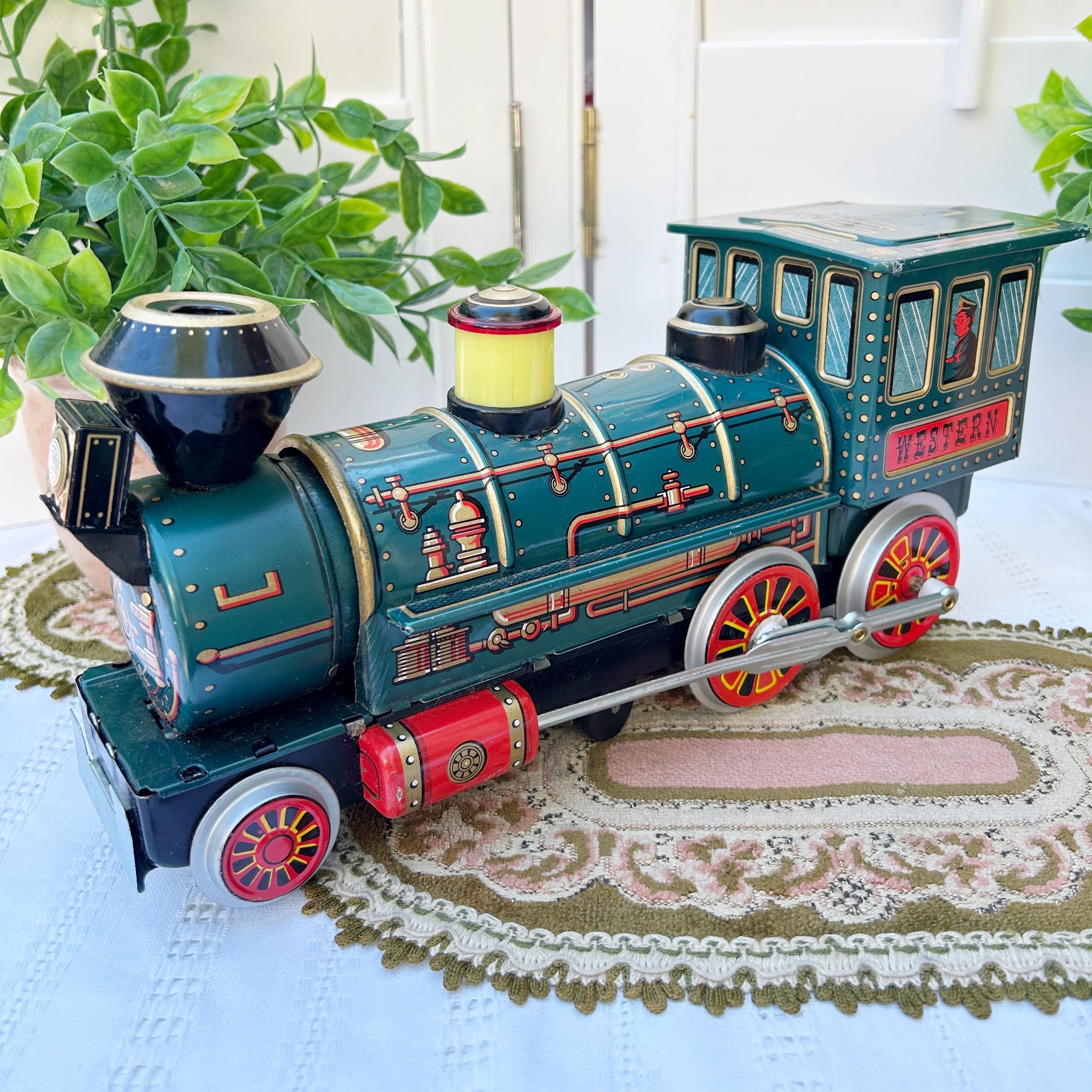 Vintage Western Special Locomotive Battery Operated Tin Toy Green