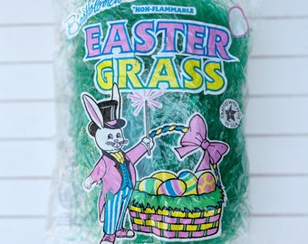 Vintage Bartholomew Bs Easter Green Grass Plastic New in Package