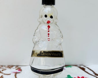 Vintage Lownds Pateman Devon Veilchen Parfüm 0,2 Oz Flasche Mädchen Figur Glas