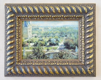 Litografía de Claude Monet, Los Jardines de las Tullerías, París. Arte mural francés vintage.