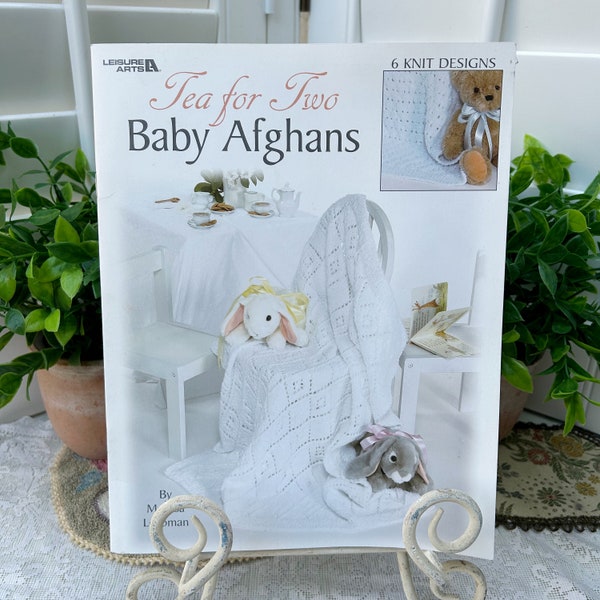 Baby Afghans Patterns Book Tea for Two Melissa Leapman Leisure Arts 2002 Knit