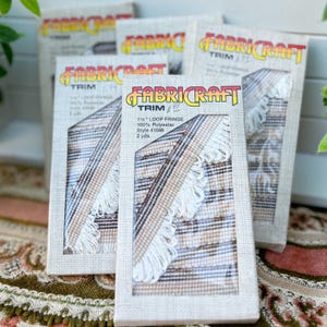 Vintage Fabricraft Loop Fringe Trim Brown Polyester 2 Yds Set Of 5