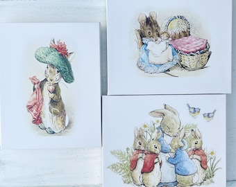 L'histoire de Peter Rabbit, Beatrix Potter, impression d'art mural sur toile, lot de 3
