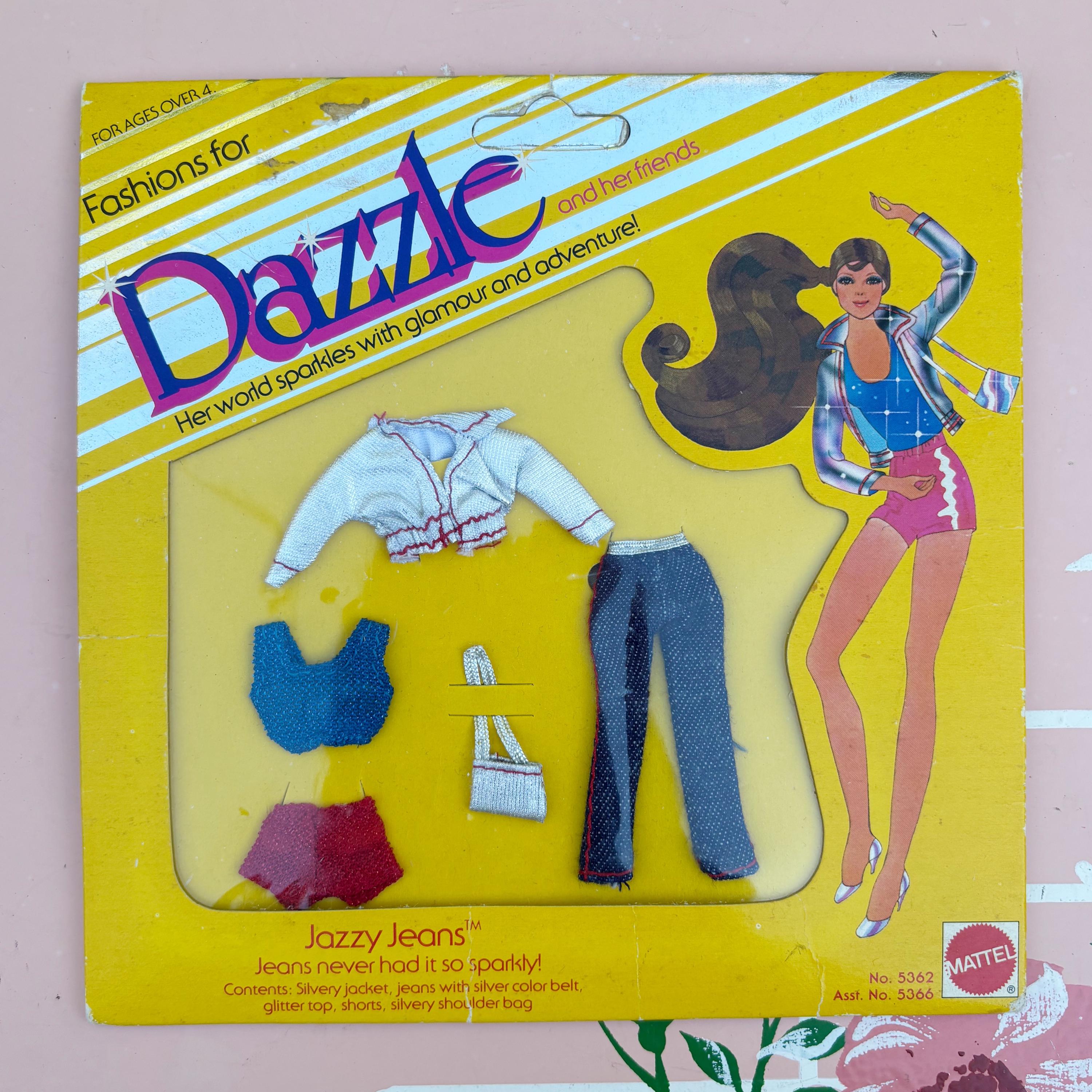 1981 Mattel Dazzle Doll Fashions Jazzy Jeans Set Clothes NIP - Etsy
