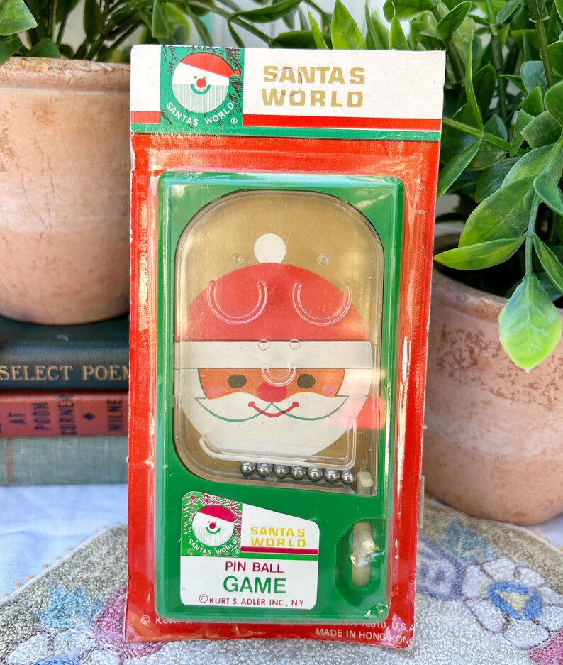 Vintage Santas World Kurt Adler Christmas Hong Kong Toy Pin Ball Games image 2