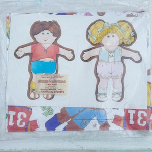 Vintage 1984 Cabbage Patch Kids Paper Playmate Gift Wrap Paper Dolls New