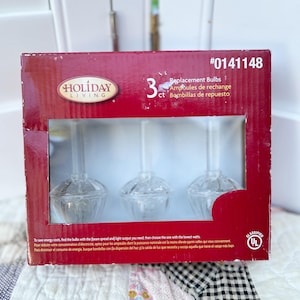 Vintage Candelabra Bubble Lite Replacement Christmas Tested Work Set Of 3