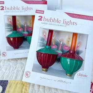 Vintage NOMA Bubble Lite Replacement Light Bulbs Set Of 2 Boxes Tested Work