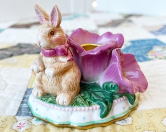 Bougeoir lapin en céramique de la collection Springtime d'Avon