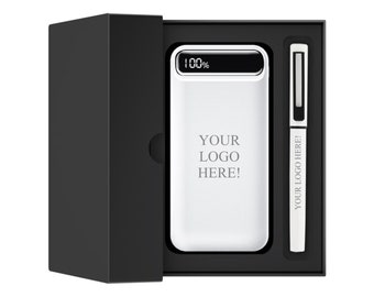 Design #09 - Personalized Gift Box - 10.000 mAh Powerbank - Metal Pen Roller - Father’s Day Gift Box