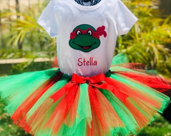Inspired By Turtles cartoon Birthday Tutu Outfit