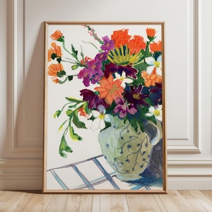 Wildflower Bouquet Art Print: levendig botanisch interieur
