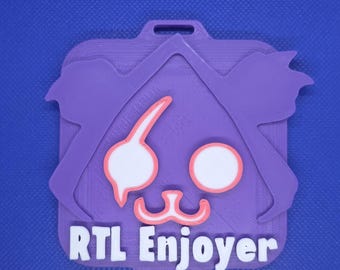 Raven Team Leader Enjoyer Badge, Waifu Badge and Charm, good for conventions and other events! Good to wear on Collars and other Apparel.