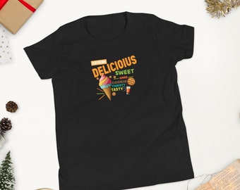 Delicioius Youth Short Sleeve T-Shirt, Cute & Colorful Youth Short Sleeve T-Shirt - Delicious Design