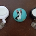 Fabric Covered Button for Clip on Retractable Badge Reel - French Bulldog
