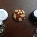 Fabric Covered Button for Clip on Retractable Badge Reel - Oak Leaves and Acorns