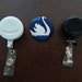 Fabric Covered Button for Clip on Retractable Badge Reel - Swan