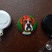 Fabric Covered Button for Clip on Retractable Badge Reel - Boxer