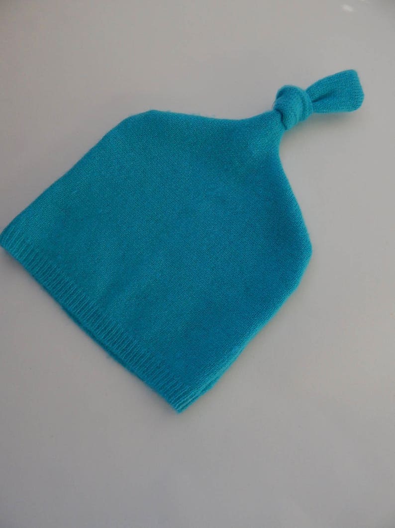 Lightweight Recycled Turquoise Cashmere Baby Hat 1224 Months Etsy