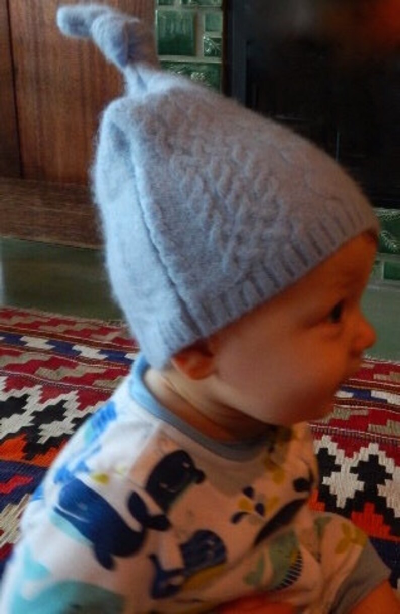 Recycled Purple and Charcoal Cashmere Baby Hat 36 Months Etsy