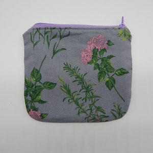 Bolsa de cremallera floral de lino y algodón japonés, bolsa de cosméticos, bolsa de artículos de tocador, bolsa de viaje, bolso clutch, hecho a mano
