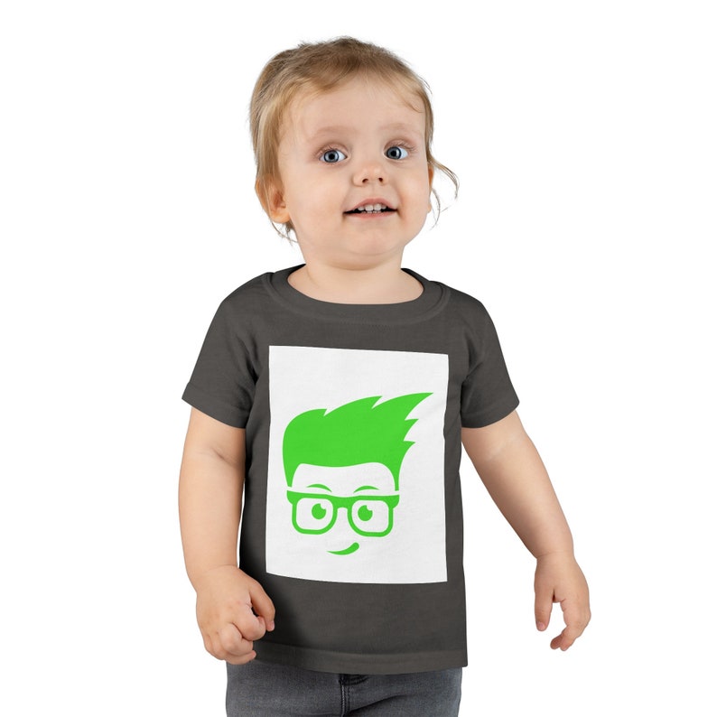 Camiseta para niños con logo de neón imagen 4