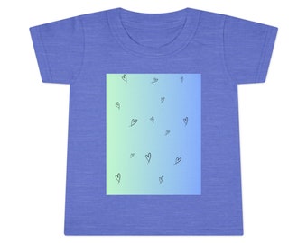 T-shirt da bambino con cuore blu