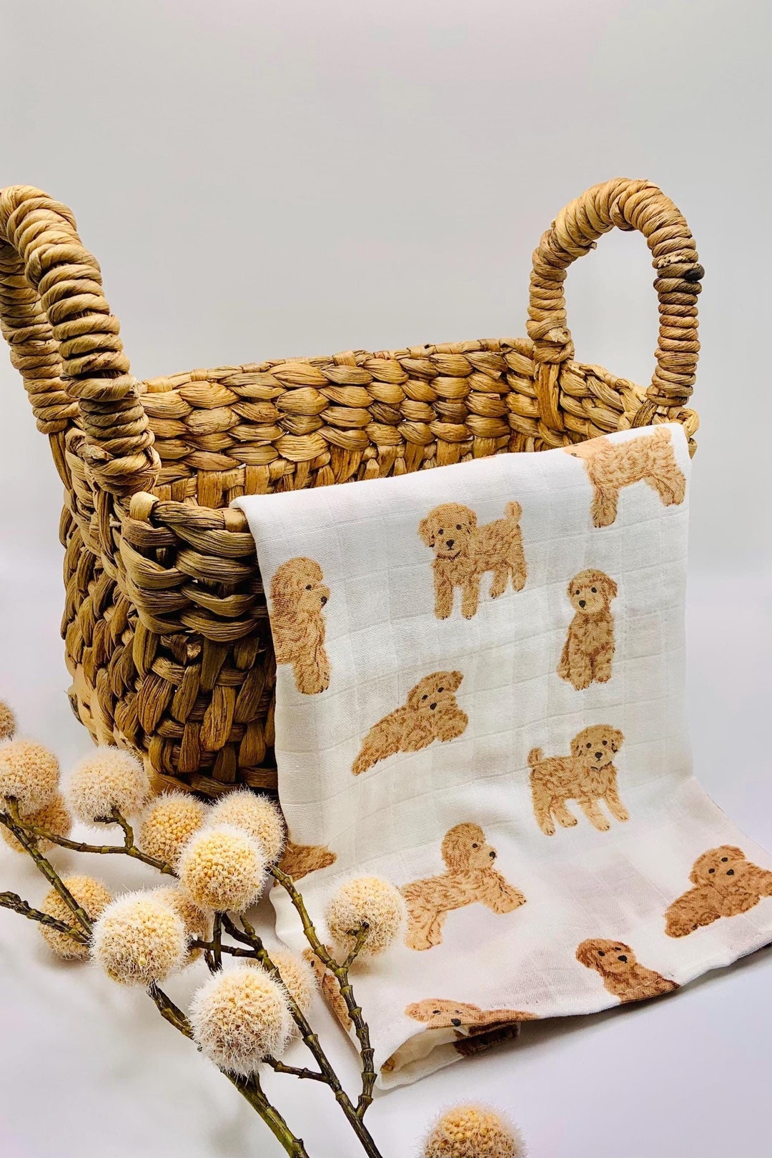 Cavapoo Cockapoo Dog Cotton Bamboo Muslin Square - Baby Burping Cloth ...