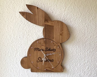 Bunny Clock - Rustieke afwerking