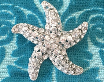 Starfish Brooch Beach Wedding Bridesmaid Dress Pin Natural Shell Starfish brooch Starfish Bridal Brooch
