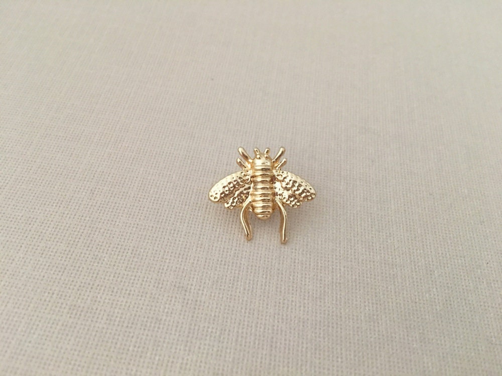 BEE Lapel Pin.Bee Tie Tack.Gold Bee Lapel Pin.Bumble Bee Etsy