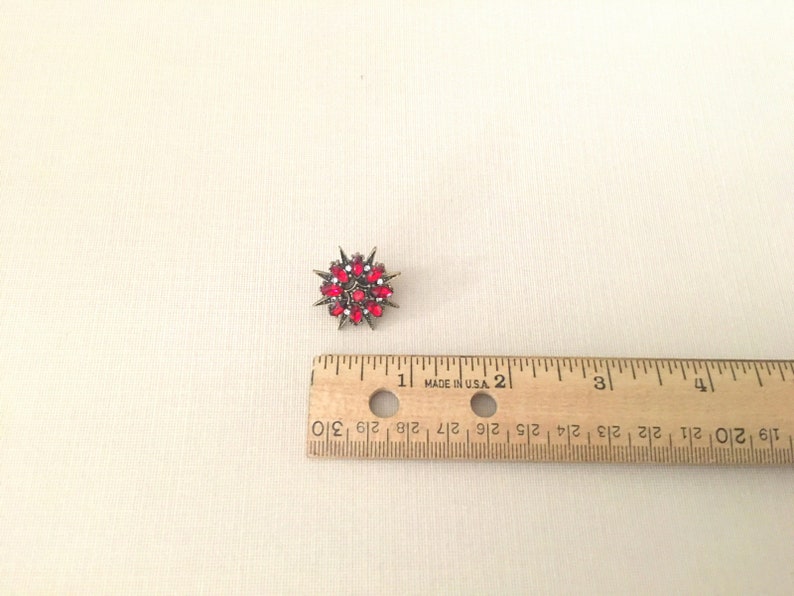Red Starburst Lapel Pin.Starburst Lapel Pin.Red Rhinestone Lapel Pin.Red /& Antique Gold Starburst Lapel Pin.Red Starburst Tie Tack.Wedding