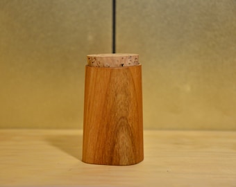 Dose mit Deckel Holz, Gewürzdose, Kirschbaum