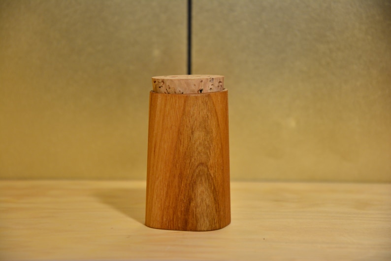 Dose mit Deckel Holz, Gewürzdose, Kirschbaum Bild 1