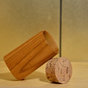 Dose mit Deckel Holz, Gewürzdose, Kirschbaum Bild 3