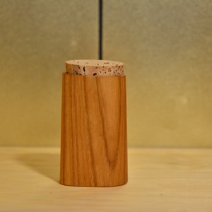 Dose mit Deckel Holz, Gewürzdose, Kirschbaum Bild 2