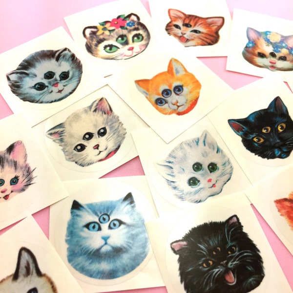 3 Eyed Kitty Stickers Set SiDeShOw