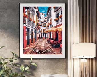 Poster Granada/Spain premium en papier semi-brillant