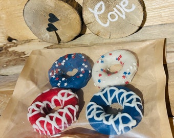 Gourmet Artisanal Donut-Shaped Dog Treats - Colorful & Delicious - Sold Individually