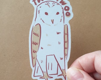 Glossy Barn Owl Sticker