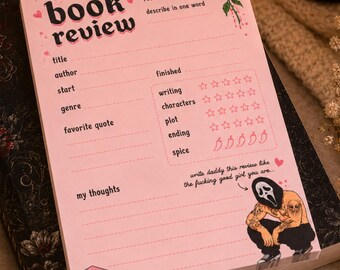 Book Review Sticky Notepad | Booktok | Gift for Readers | Book Club Gift | Bookish Accessories | Bookish Gift