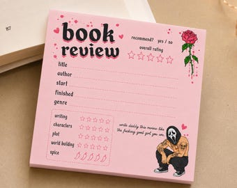 Buchbesprechung Sticky Notes, Schreibwaren für Bücherwürmer, Geschenke für Buchliebhaber, Accessoires für Buchliebhaber